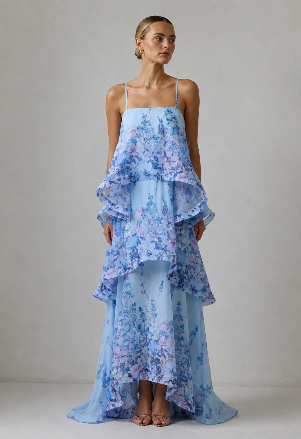 Bluebell Cascade Floral Maxi Dress