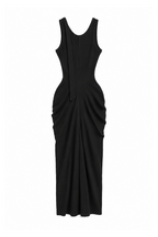 Black bodycon maxi dress