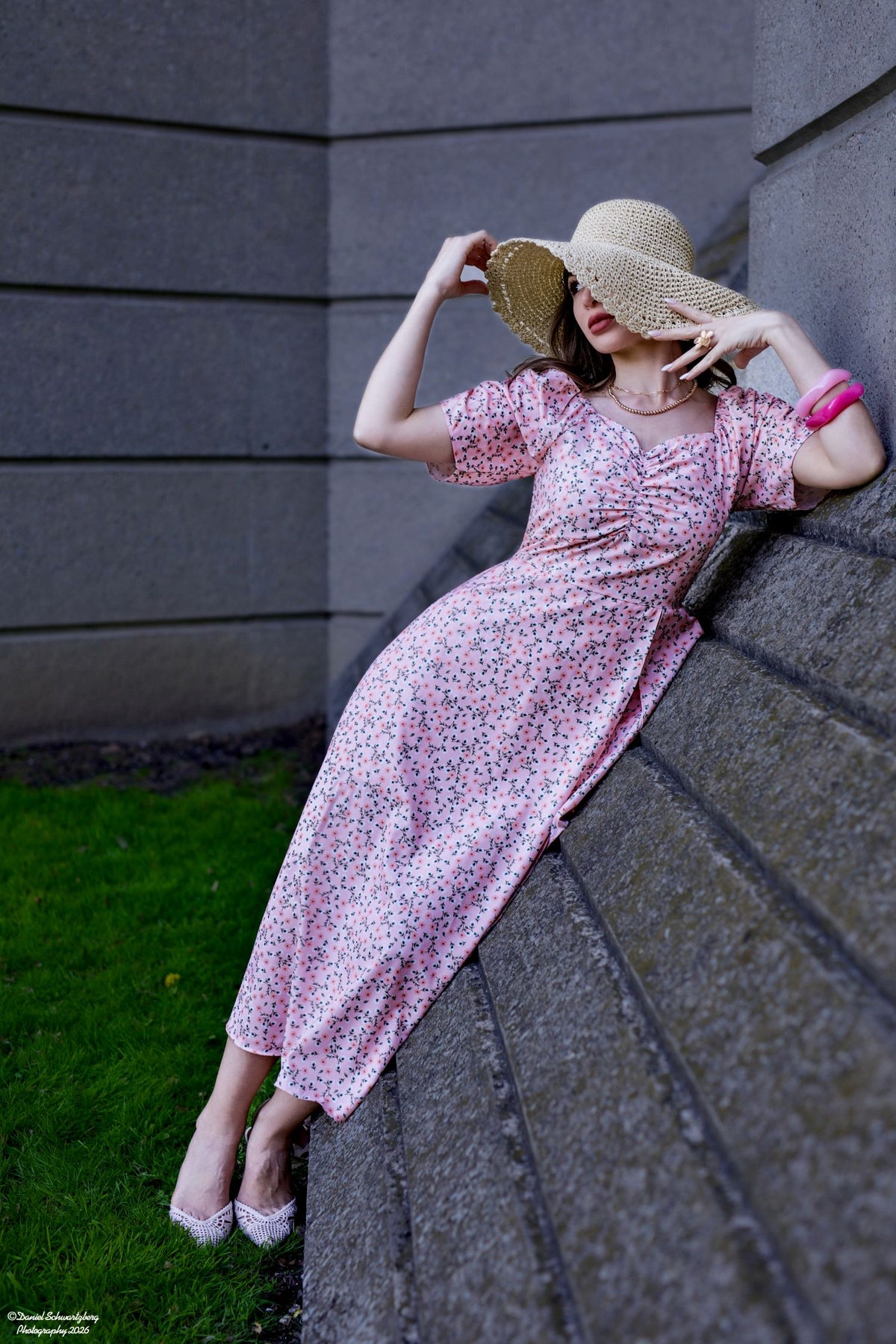 Floral Puff Sleeve Maxi Dress