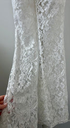 Floral Lace Corset & Wide Leg Trouser Set