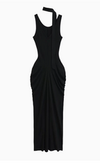 Black bodycon maxi dress