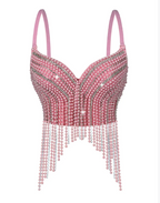 Pearl-Diamond Chain Top