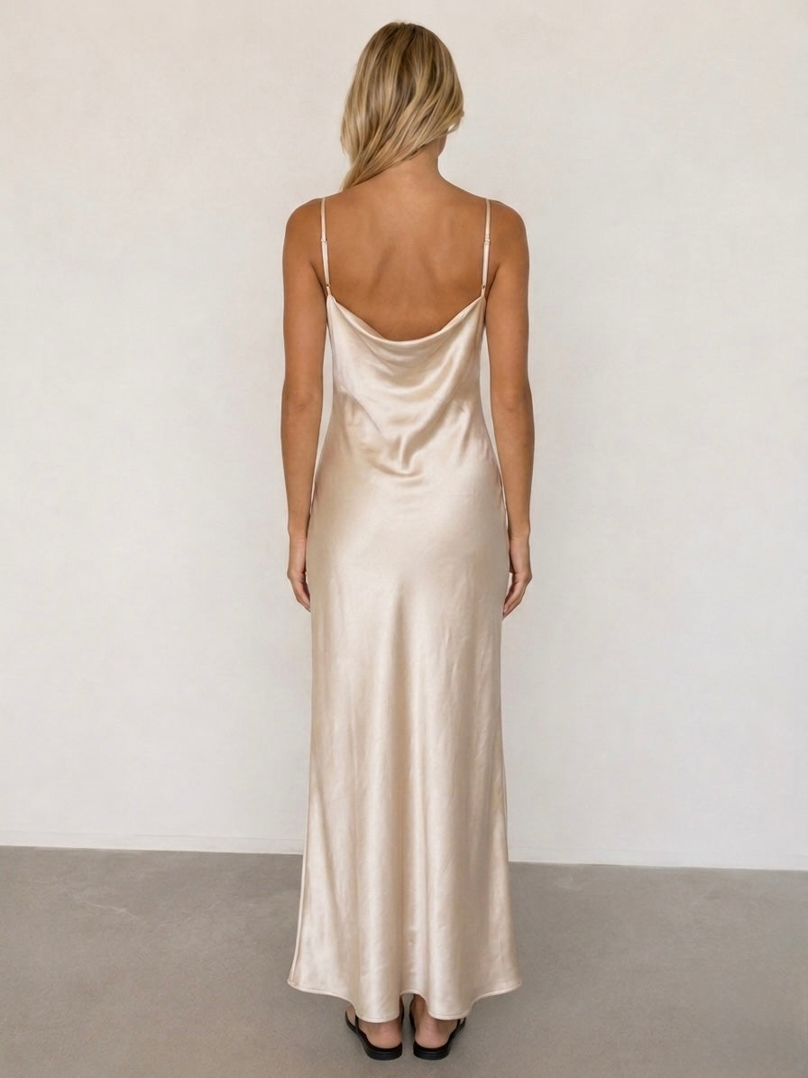 Satin Maxi -Slip Dress