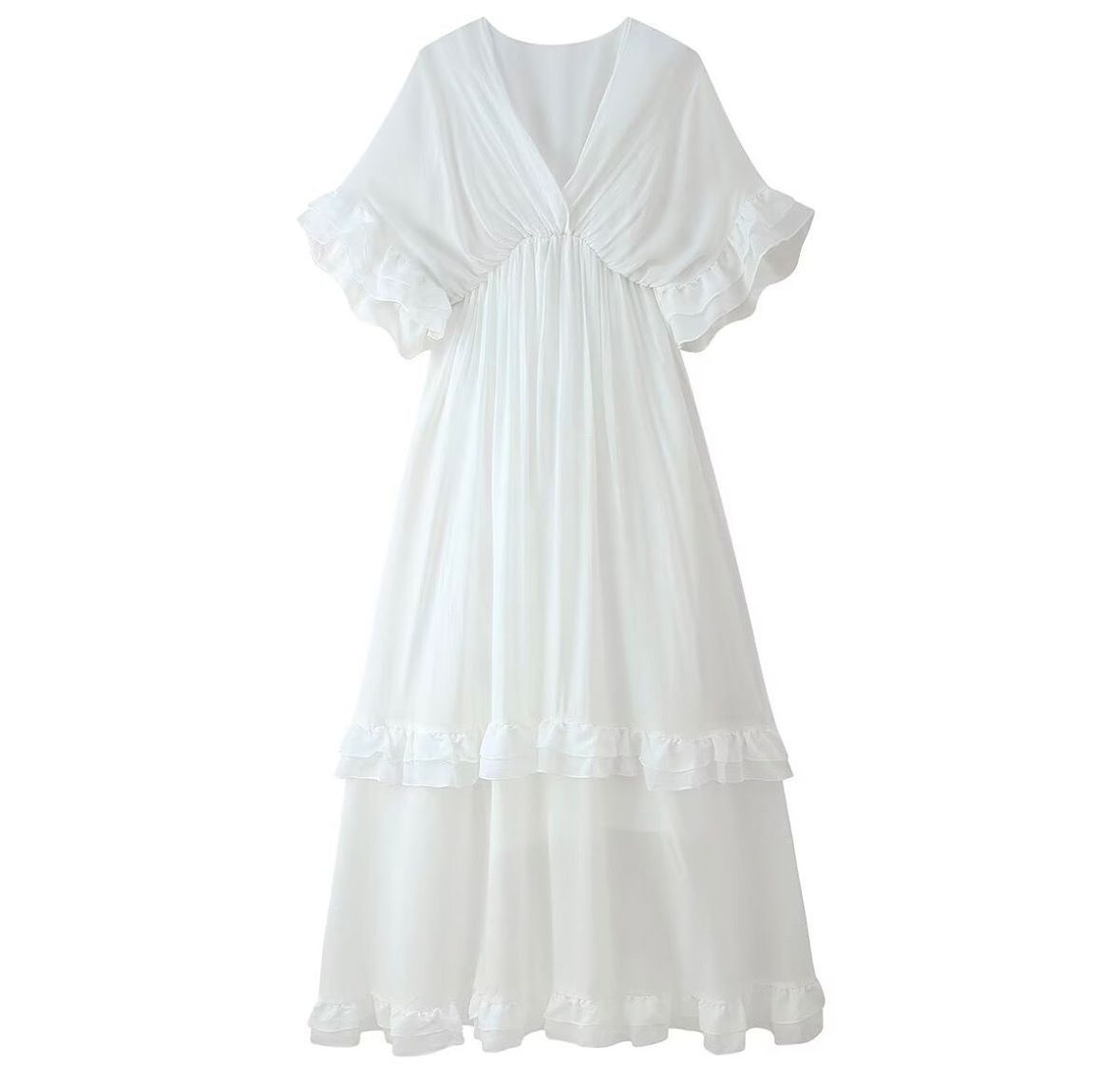 Flowy Maxi Dress with Ruffles Details