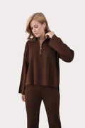 Chocolate Brown Knitwear Set - Belliona