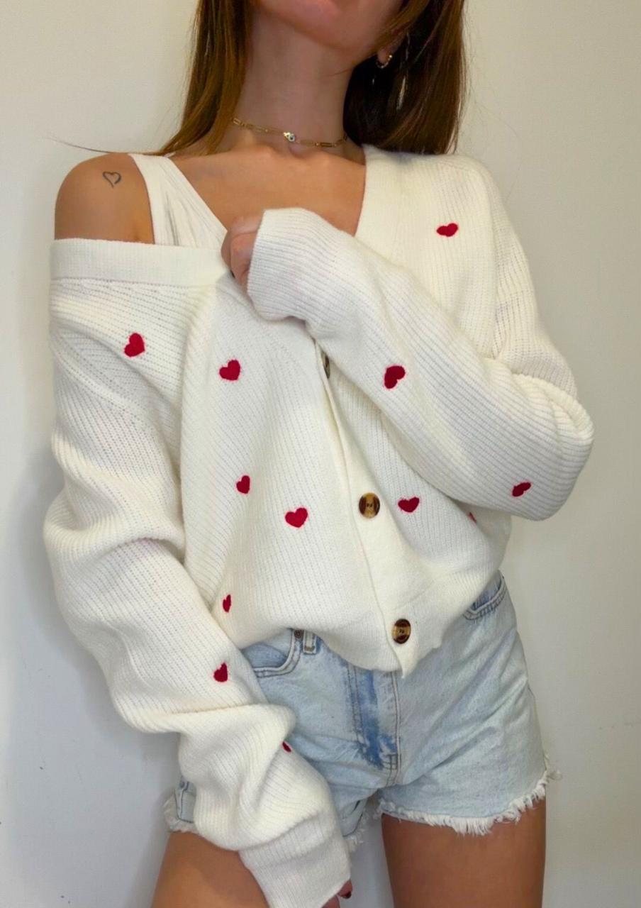 Heart Cardigan - Belliona