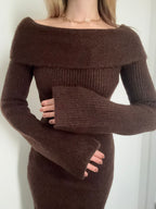 Cocoa Elegance Maxi Dress - Belliona