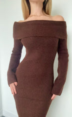 Cocoa Elegance Maxi Dress - Belliona