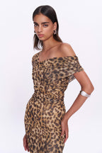 Leopard Coffee Dress - Belliona