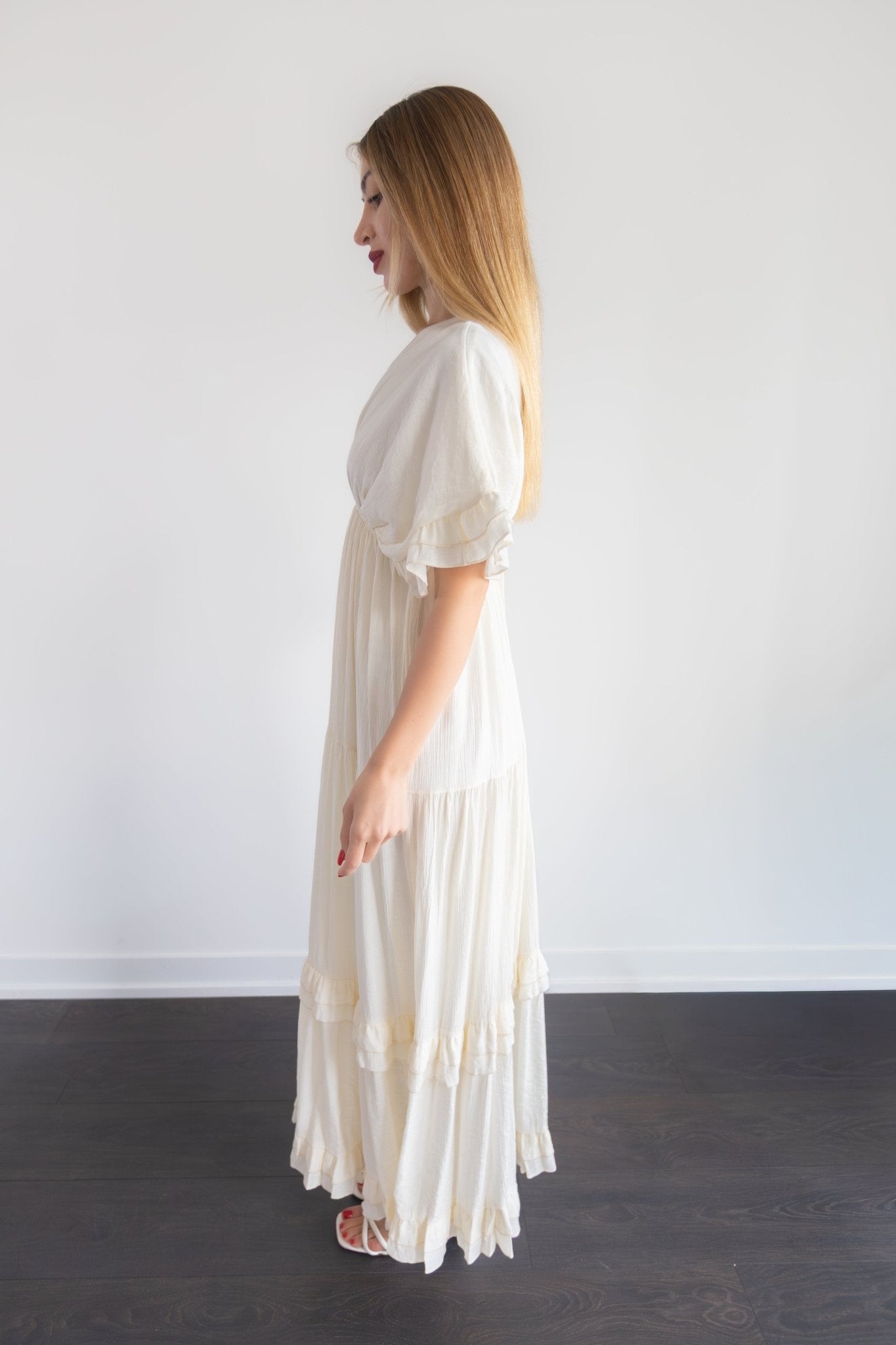 Flowy Maxi Dress with Ruffles Details