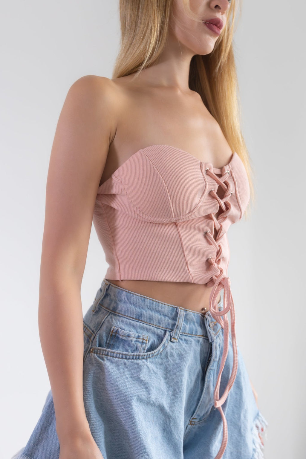 Corset Crop Top- One Size Adjustable