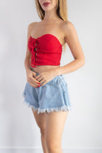 Corset Crop Top- One Size Adjustable