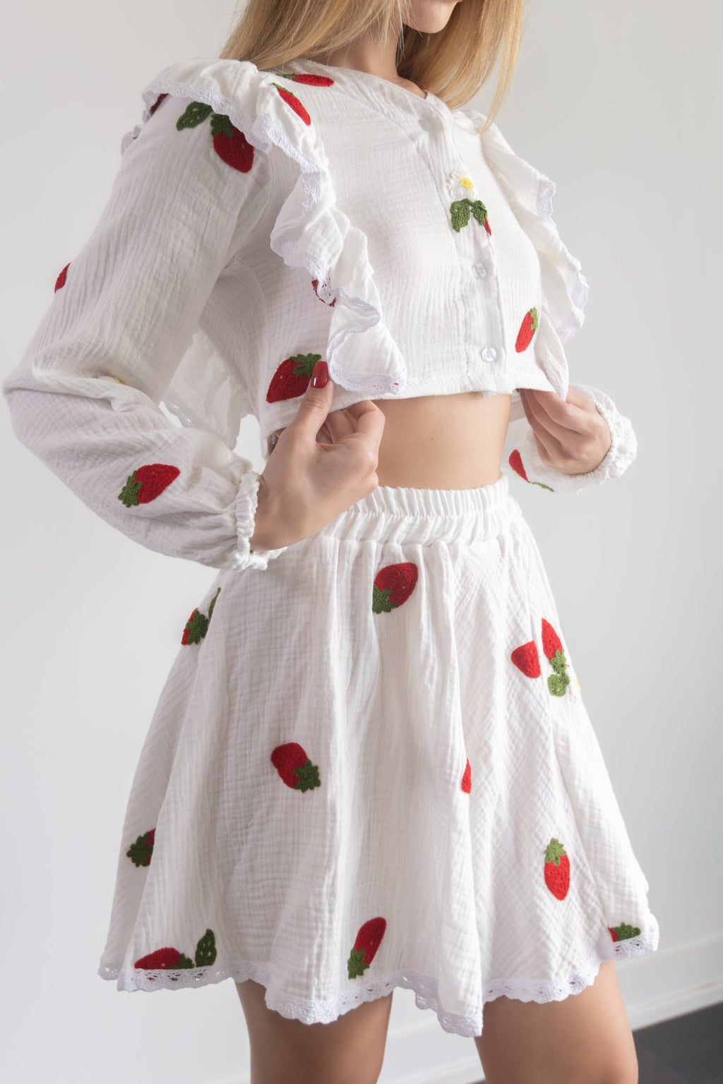 Strawberry Skirt Set