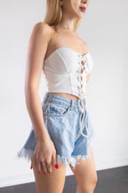 Corset Crop Top- One Size Adjustable