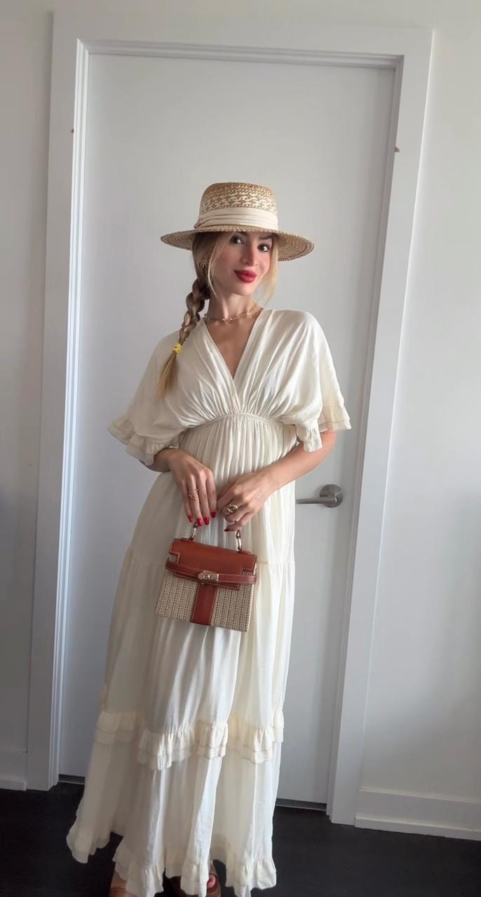 Flowy Maxi Dress with Ruffles Details